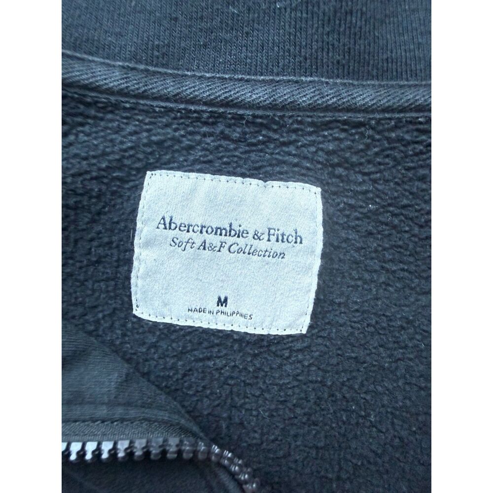 Abercrombie Soft A&F Collection Black Zip Up Hoodie Womens Medium 60/40 - Picture 4 of 4